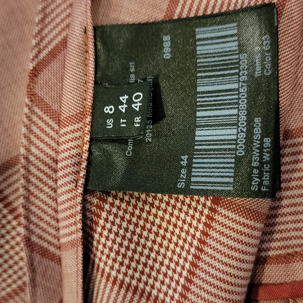 CALVIN KLEIN 205W39NYC Fluted Prince of Wales Red Plaid Mini Skirt It 44 - Picture 9 of 16